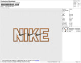 Nike 3 swoosh Embroidery File 4 size