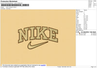 Nike 2 Outline Embroidery File 6 size