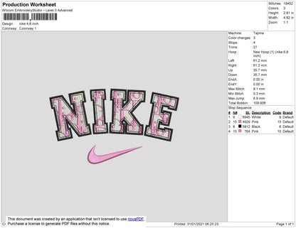 Nike Dior Embroidery File 4 size