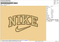 Nike 2 Outline Embroidery File 6 size