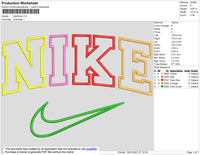 Nike Colors Embroidery File 7 size