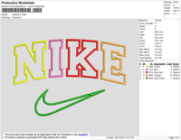 Nike Colors Embroidery File 7 size