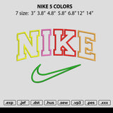 Nike Colors Embroidery File 7 size
