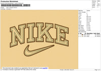 Nike 2 Outline Embroidery File 6 size