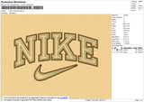 Nike 2 Outline Embroidery File 6 size