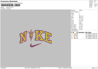Nike ASU Embroidery File 4 size