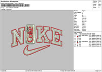 Nike Coke Filled Embroidery File 6 sizes