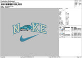 Nike Blue car V002 Embroidery File 6 sizes