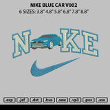 Nike Blue car V002 Embroidery File 6 sizes