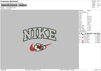 Nike Chiefs Embroidery File 6 sizes