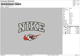 Nike Chiefs Embroidery File 6 sizes