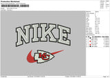 Nike Chiefs Embroidery File 6 sizes