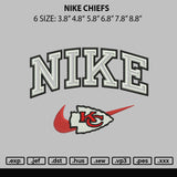 Nike Chiefs Embroidery File 6 sizes