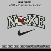 Nike Chiefs Embroidery File 6 sizes