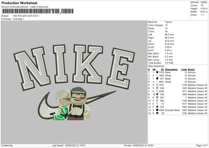 Nike Ellie And Carls Embroidery File 4 size