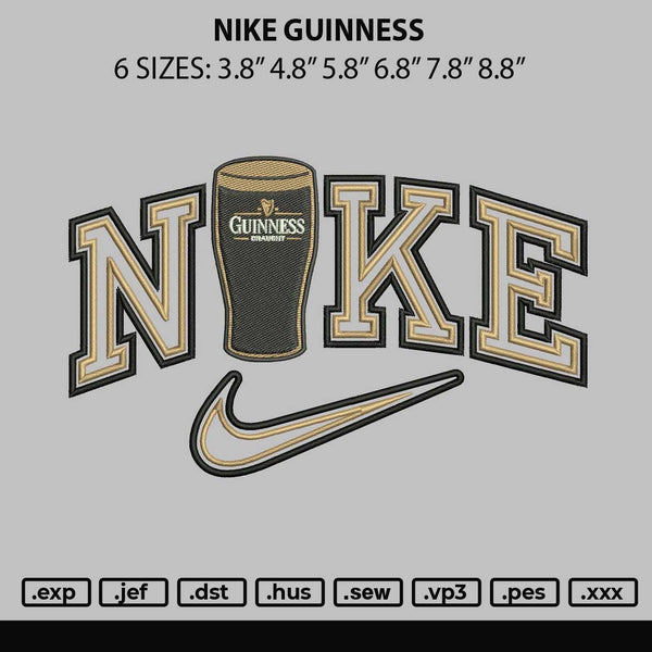 Nike Guinness Embroidery File 6 sizes