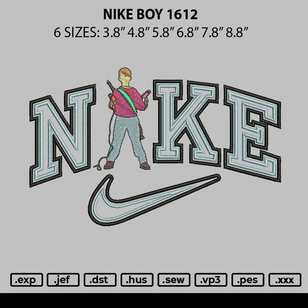 Nike Boy 1612 Embroidery File 6 sizes