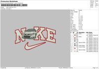 Nike Honda Car Embroidery File 6 sizes