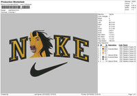 Nike Horse Embroiery File 5 sizes