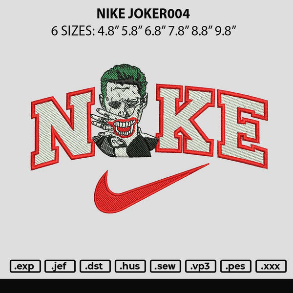 Nike Joker004 Embroidery File 6 sizes
