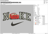Nike Lightning Mcqueen V2 Embroidery File 4 sizes