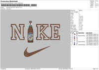Nike Michelob Ultra V2 Embroidery File 4 sizes