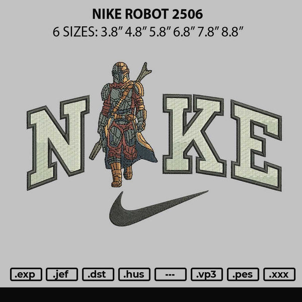 Nike Robot 2506 Embroidery File 6 sizes