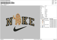 Nike Monster 003 Embroidery File 6 sizes