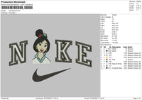 Nike Mulan Embroidery File 4 size