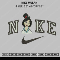 Nike Mulan Embroidery File 4 size