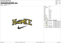 Nike Car Yellow Embroidery File 6 sizes