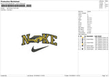 Nike Car Yellow Embroidery File 6 sizes