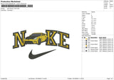 Nike Car Yellow Embroidery File 6 sizes