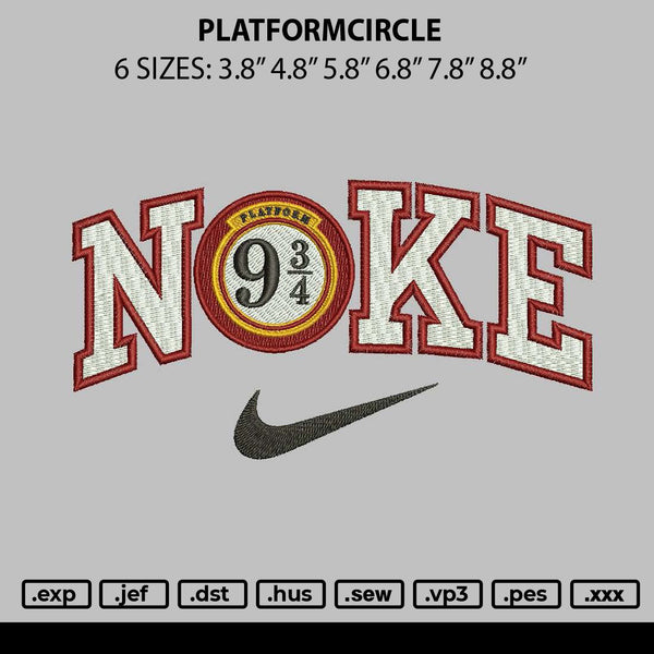 Platformcircle Embroidery File 6 sizes