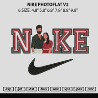 Nike Photoflat V2 Embroidery File 6 sizes