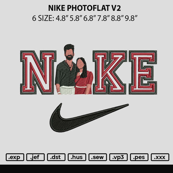 Nike Photoflat V2 Embroidery File 6 sizes