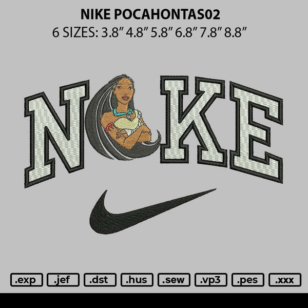 Nike Pocahontas02 Embroidery File 6 sizes