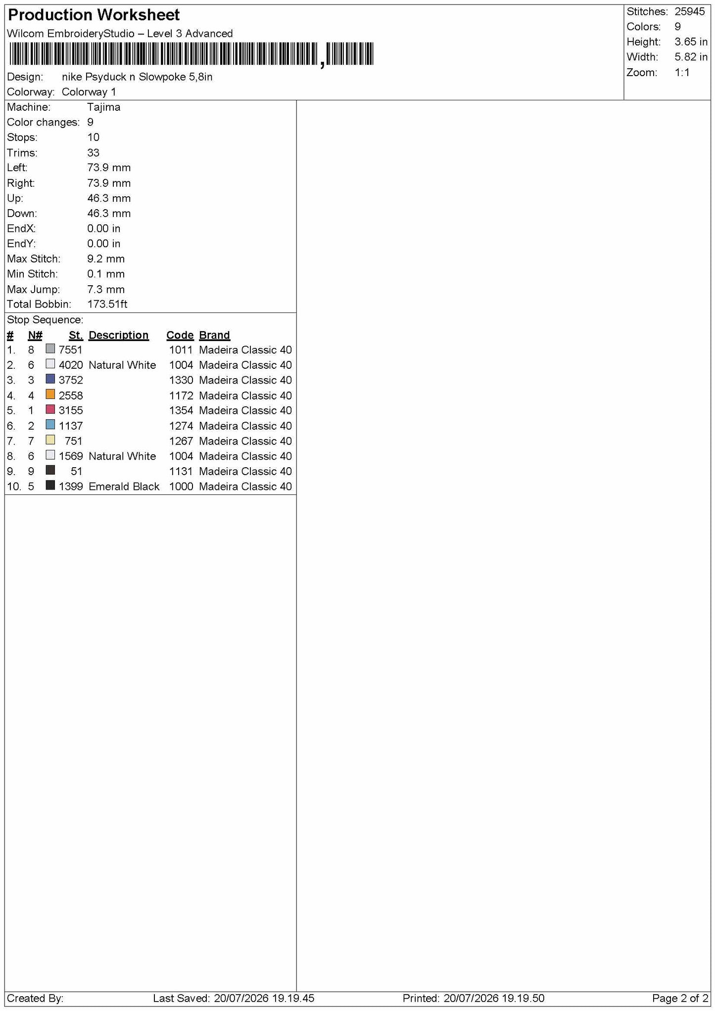 Nike Psyduck Embroidery File 6 sizes