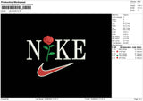 Nike Rose Embroidery File 5 sizes