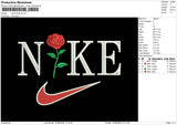 Nike Rose Embroidery File 5 sizes