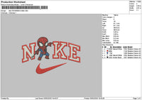 Nike Spider Chibi 0302 Embroidery File 6 sizes