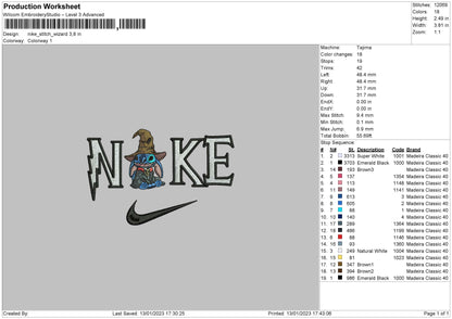 Nike Stitch Wizard Embroidery File 6 sizes