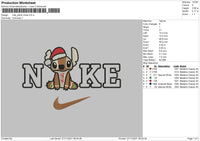 Nike Stitch Xmas Embroidery File 4 size
