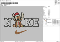 Nike Stitch Xmas Embroidery File 4 size