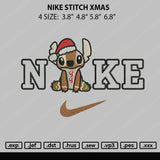 Nike Stitch Xmas Embroidery File 4 size