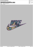Nike Swoosh Hinata Embroidery File 6 sizes