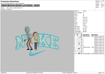 Nike Swoosh Rnm Embroidery File 6 sizes
