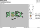 Nike Baby Yoda 003 Embroidery File 6 sizes