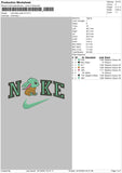 Nike Baby Yoda Embroidery File 4 size