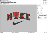 Nike Bad Bunny Heart Embroiery File 4 size